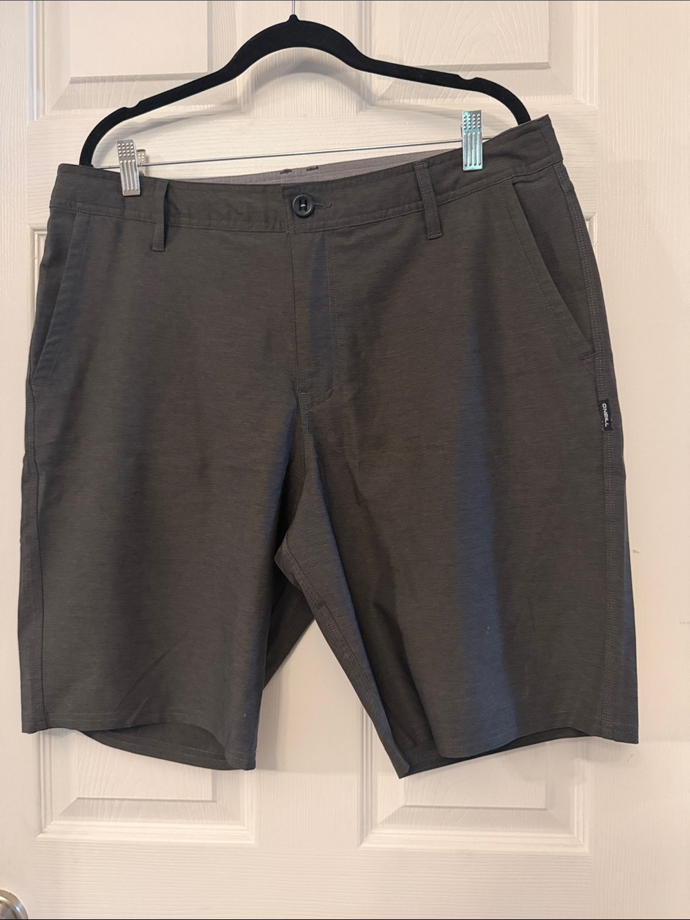 O'Neill Men's Flat Front Hybrid Shorts - Charcoal